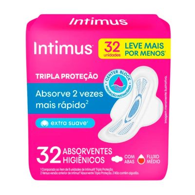 Absorvente Tripla Protecao Com Abas C/32 Intimus