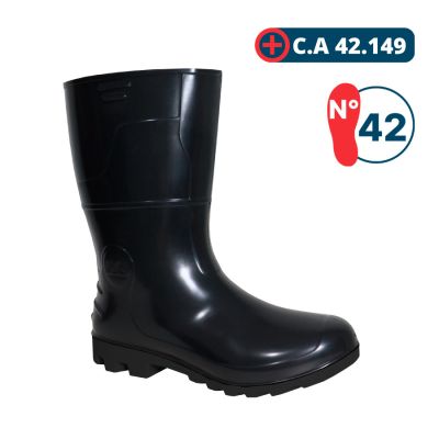 Bota Pvc Cano Medio 28 Safety Boots Preta N°42 Kadesh Ca 42149
