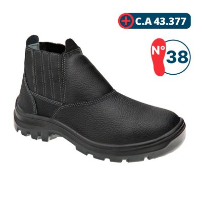 Botina De Seguranca Couro C/ Elastico N° 38 Vulcaflex (ca 43377)