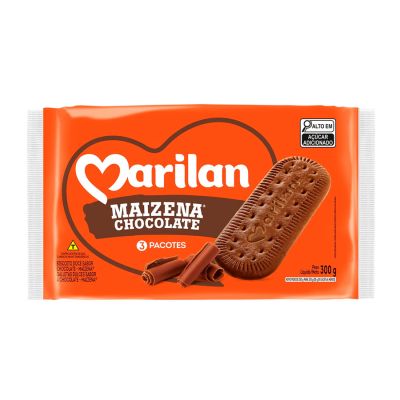 Biscoito Maizena Chocolate 300g Marilan