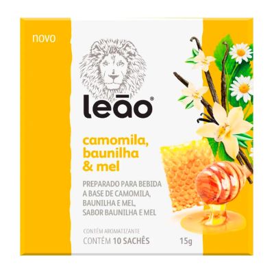 Cha Camomila, Baunilha E Mel C/ 10 Saquinhos Leao