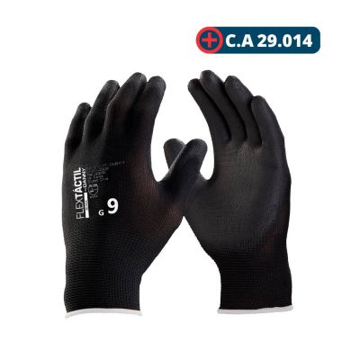 Luva Tricotada Flextactil Preta G Danny (ca 29014)