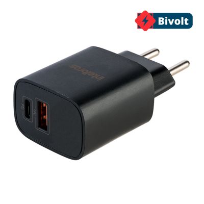 Carregador 2 Portas Ec-10 20w Preto Intelbras