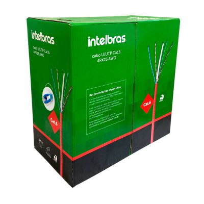 Cabo De Rede Utp Cat.6 Igc6caz Azul Cx 305m Intelbras
