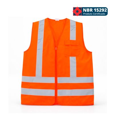 Colete De Sinalizacao Refletivo C/ Ziper Laranja Xg Vicsa