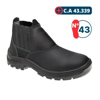 Botina De Seguranca Elastico Bico Aco 10vb48a Preto N° 43 Marluvas
