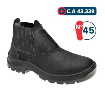Botina De Seguranca Elastico Bico Aco 10vb48a Preto N° 45 Marluvas