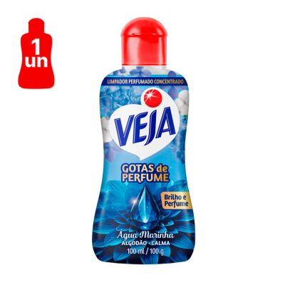 Limpador Perfumado Concentrado Agua Marinha 100ml Veja