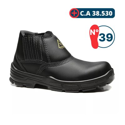 Botina De Seguranca Elastico Bico Composite Preto N39 Bracol