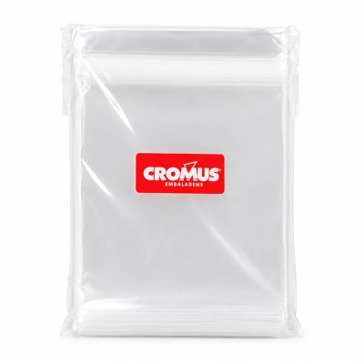 Saco Plastico Adesivado C/ 3 Abas 10 X 10cm C/ 100 Cromus