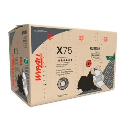 Pano Wipe Wypall X75 Azul 34 X 34cm C/ 480 Panos