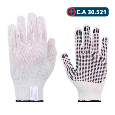Luva Tricotada Algodao Branca Volk (ca 30521)