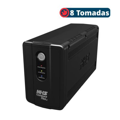 Nobreak 1400va Compact Plus 4 Senoidal C/2 Baterias 9ah Ent/ Bivolt - Sai/ 120v Nhs 91.b0.a01403