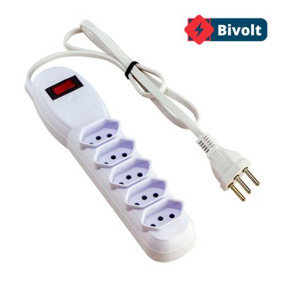 Filtro De Linha C 5 Tomadas Branco 0060500017 10a Force Line Ww