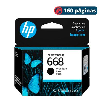 Cartucho De Tinta Hp 668 - 7fp37vl Preto Original