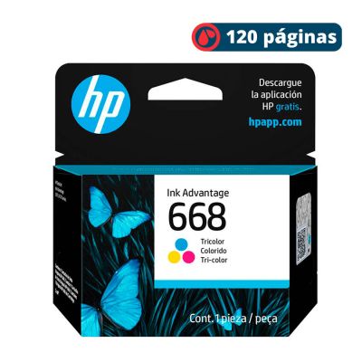 Cartucho De Tinta Hp 668 - 7fp36vl Tricolor Original