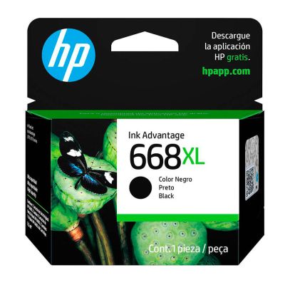 Cartucho De Tinta Hp 668xl - 7fp39vl Preto Original