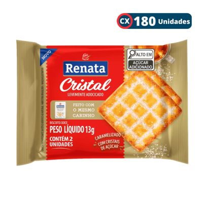 Biscoito Cristal Sache 13g 180x2un Renata