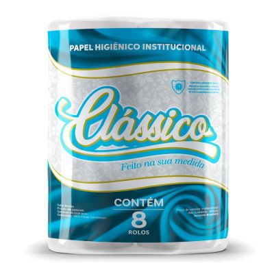 Papel Higienico Folha Simples Rolao 150m Branco Pt 8 Rolos Classic