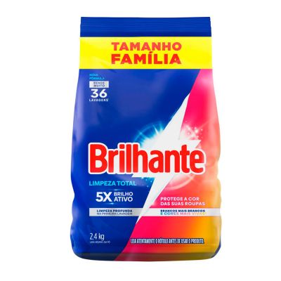 Sabao Em Po Brilhante Limpeza Total 2,4kg