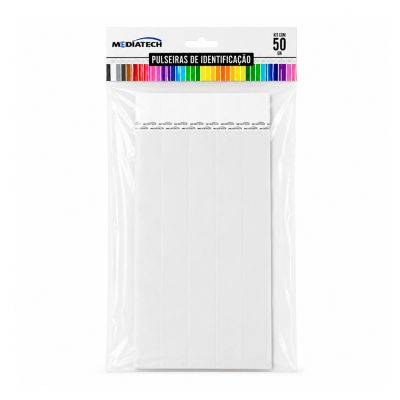 Pulseira De Identificacao Branco Med C/50 Mediatech
