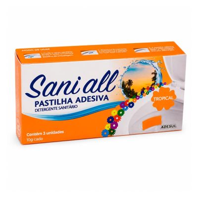 Pastilha Adesiva Sanitaria C/3 Tropical 30g Sani All