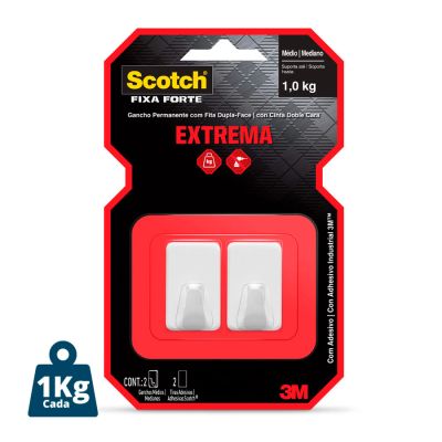 Gancho Scotch Medio Branco C/2 3m