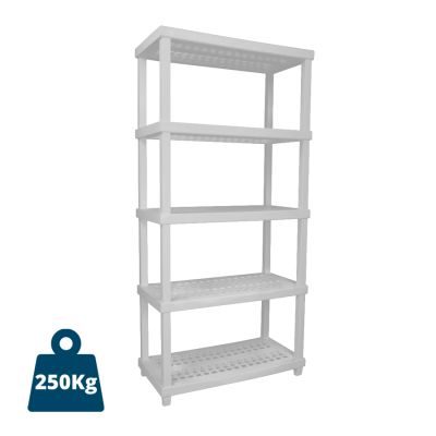 Estante Plastica 5 Prateleiras 40200 Branca 42cm Ordene