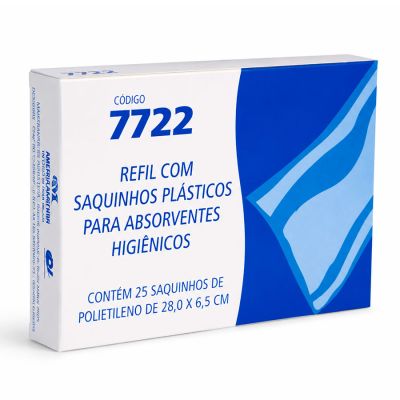 Refil Saquinho Azul P/ Absorvente C/ 25 Elite Professional