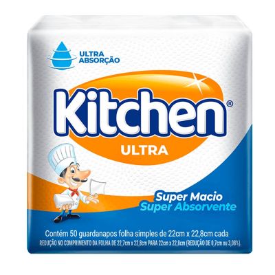 Guardanapo Mesa Folha Simples 22,7 X 22,8cm C/50fls Kitchen