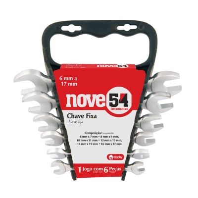 Jogo De Chaves Fixa Aco C/ Suporte Plastico Nove54