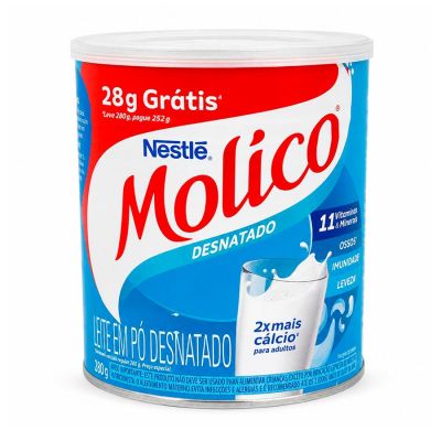 Leite Em Po Desnatado Lata C/280gr Molico