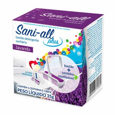 Odorizante Sanitario Bastao C/ Cestinha Lavanda 35g Sani All