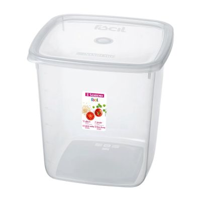 Pote Plastico Quadrado Transparente 7l Sr149 Sanremo