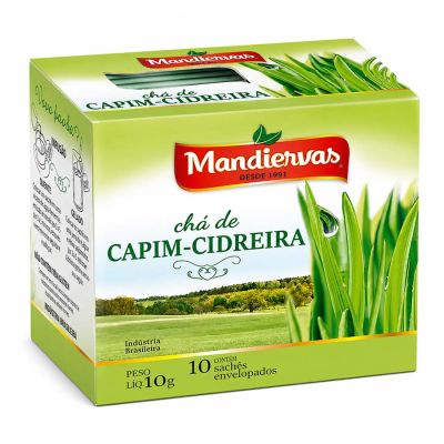 Cha Capim-cidreira C/ 10 Saquinhos Envelopados 10g Mandiervas