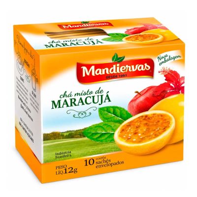 Cha Maracuja C/ 10 Saquinhos Envelopados 12g Mandiervas
