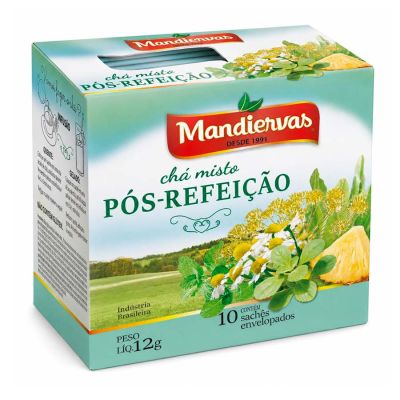 Cha Pos-refeicao C/ 10 Saquinhos Envelopados 12g Mandiervas