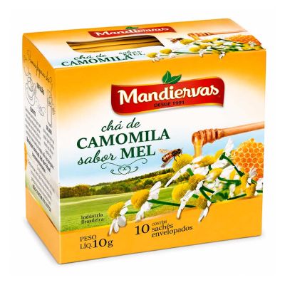 Cha Camomila C/ Maracuja C/ 10 Saquinhos Envelopados 10g Mandiervas