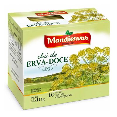 Cha Erva Doce C/ 10 Saquinhos Envelopados 10g Mandiervas