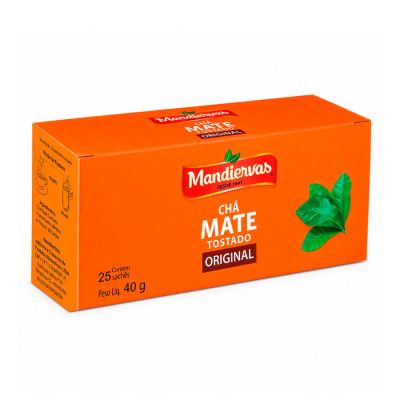 Cha Mate Natural C/ 25 Saquinhos 40g Mandiervas