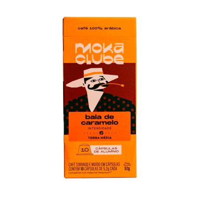 Capsula Cafe Espresso Bala De Caramelo 52g C/ 10 Unidades Moka Clube