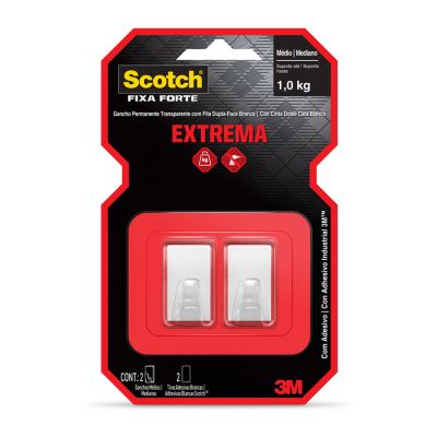 Gancho Scotch Medio Transparente C/ 2 3m