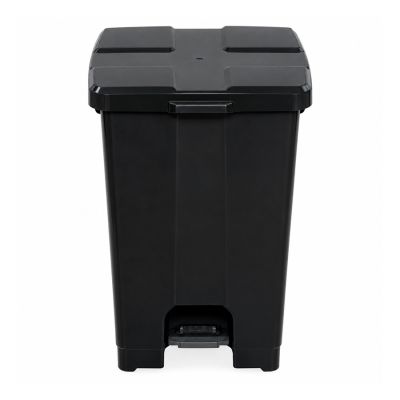 Cesto De Lixo 60l Plastico Quadrado C/ Pedal P60p Preto Jsn