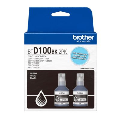 Refil De Tinta Brother Btd1002pk C/ 2 Preta Original