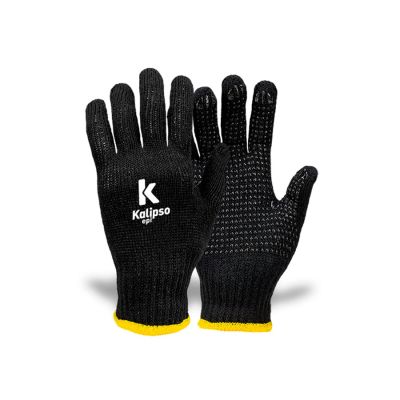 Luva Tricotada Tatex Preta Kalipso Kal291 (ca 34491)
